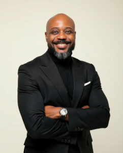 A headshot of co-founder Allistair James